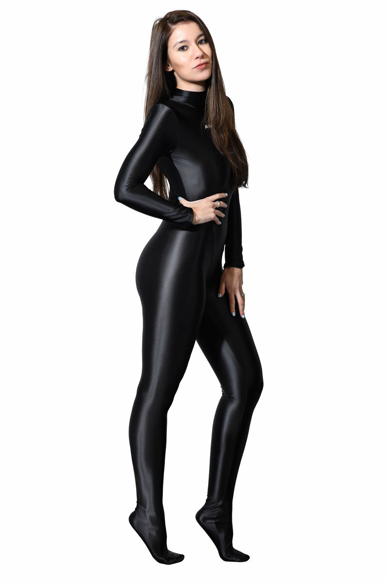CHICTRY Women's Adult Shiny Spandex Zentail Unitard Footless